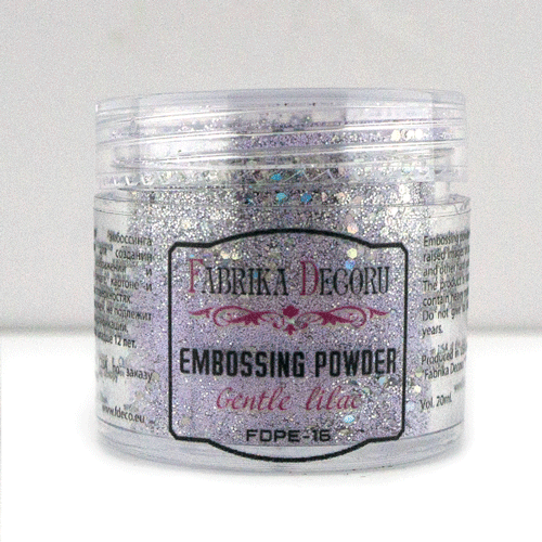 Embossing powder with glitter Delicate lilac 20 ml