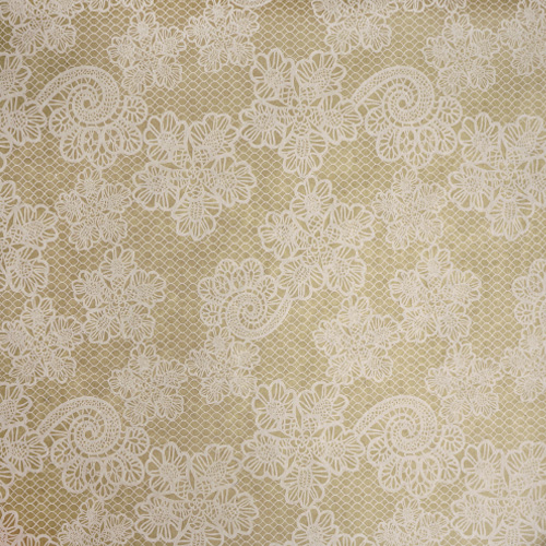 Kraft paper sheet 12"x12" White lace