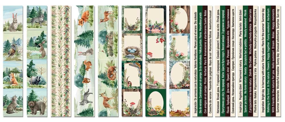 Double-sided scrapbooking paper set Forest life 12"x12", 10 sheets - foto 12