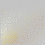 Sheet of single-sided paper with gold foil embossing, pattern Golden Maxi Drops Gray, 12"x12"