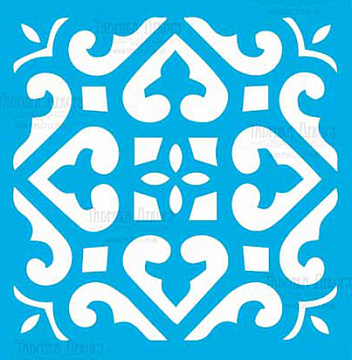 Stencil for crafts 14x14cm "Tile of Byzantine style 1" #328