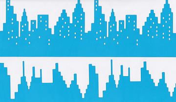 Stencil for crafts 10x27cm "City" #015