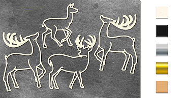 Chipboard embellishments set, Deers #2  #641
