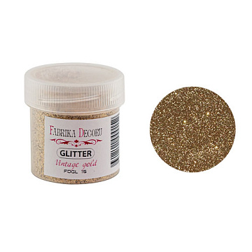 Glitter, Farbe Vintage-Gold, 20 ml