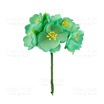Kwiaty jaśminu, kolor Mennica, 6 szt