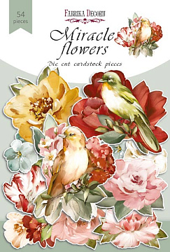 Zestaw wycinanek, kolekcja Miracle flowers 54 szt