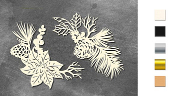 Spanplatten-Set Botanisches Wintertagebuch Nr. 761