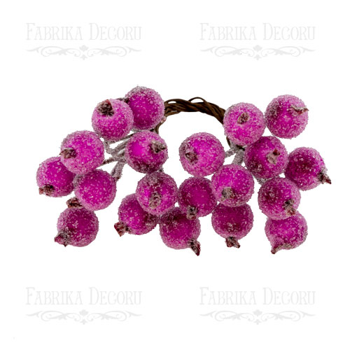 Set of sugar guelder rose berries Fuchsia 20pcs