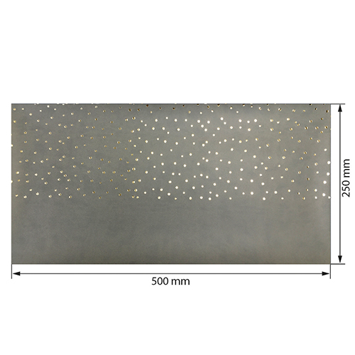 Piece of PU leather for bookbinding with gold pattern Golden Drops Gray, 50cm x 25cm - foto 0