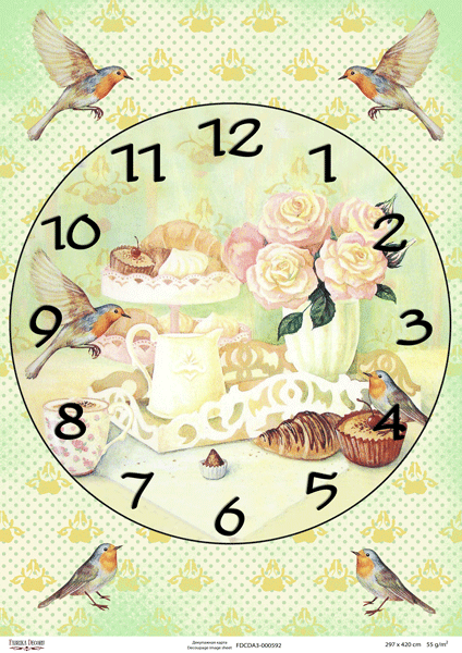 Karta do decoupage #000592, 29,7x42cm - Fabrika Decoru