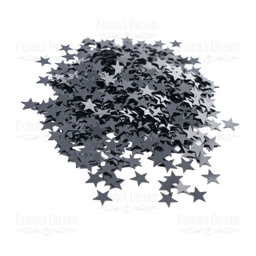 Cekiny Gwiazdy, czarny, #108 - foto 0  - Fabrika Decoru