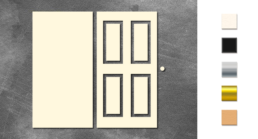  Набор чипбордов Двери филенка, 10х15 см, #830,  color_Milk