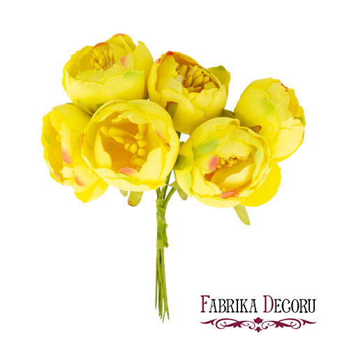 Kwiaty jaśminu maxi, kolor Żółty, 6 szt - Fabrika Decoru