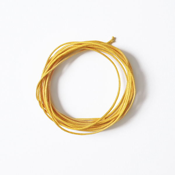 Runde Wachsschnur, d=1mm, Farbe Gelb - Fabrika Decoru