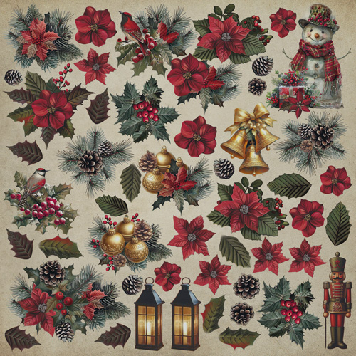 Double-sided scrapbooking paper set Nostalgic Christmas 12"x12", 10 sheets - foto 11