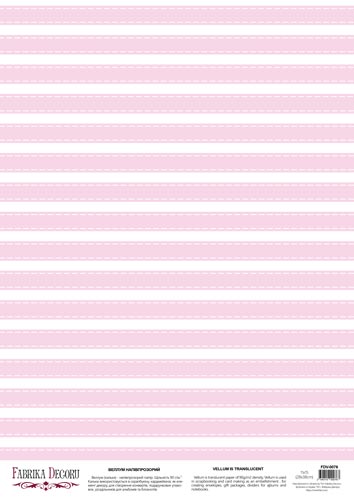 deco vellum colored sheet pink horizontal, a3 (11,7" х 16,5")