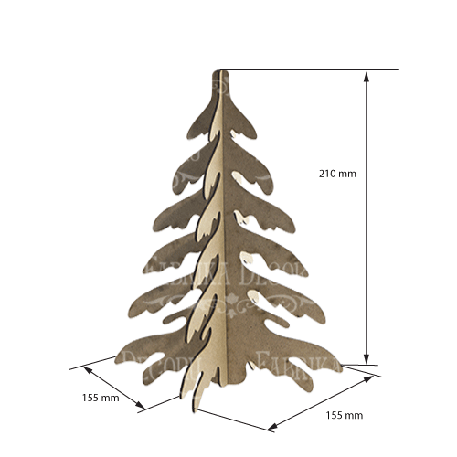 Заготовка для декорування "Новорічні ялинки-3шт" #113 - фото 2