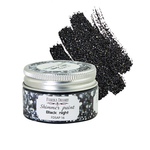 Schimmerfarbe Schwarze Nacht 30 ml - Fabrika Decoru