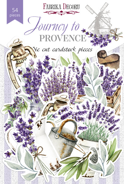 Zestaw wycinanek, kolekcja Journey to Provence 54 szt - Fabrika Decoru