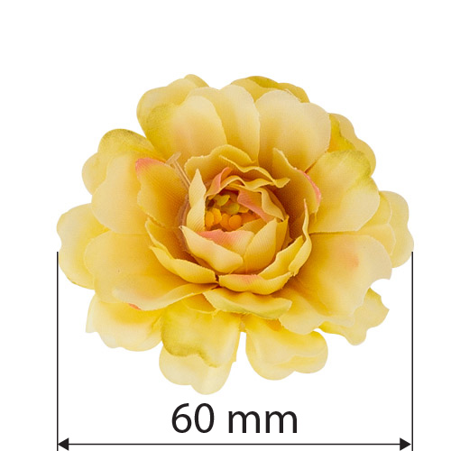 Kwiat piwonii żółtej, 1 szt - foto 1  - Fabrika Decoru