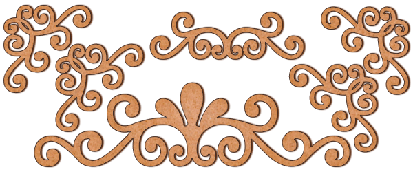 set of mdf ornaments for decoration #16