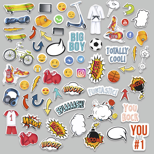 Set of die cuts Cool Teens, 65pcs - foto 0