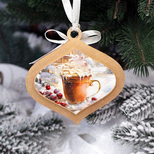 DIY wooden set “Cozy Winter” for making 3 Christmas tree decorations, #054 - foto 4