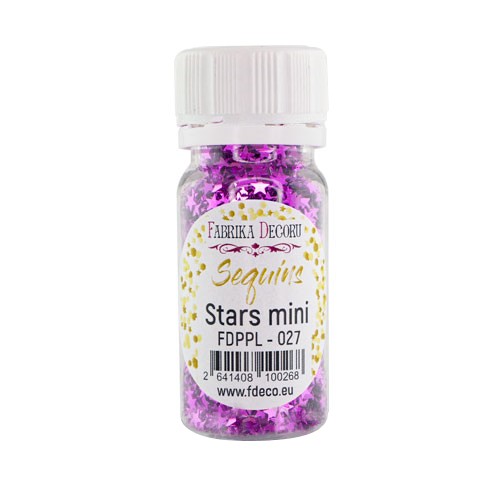 Sequins Stars mini, purple metallic, #027