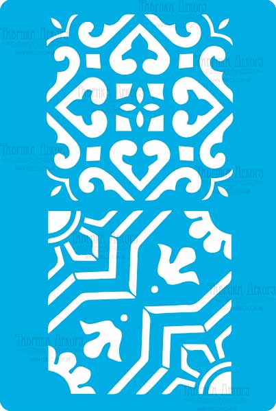 Stencil for crafts 15x20cm "Byzantine ornament" #323