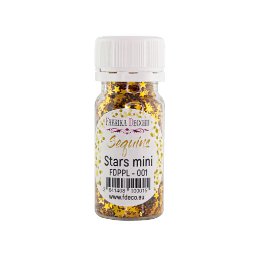 Sequins Stars mini, golden, #001