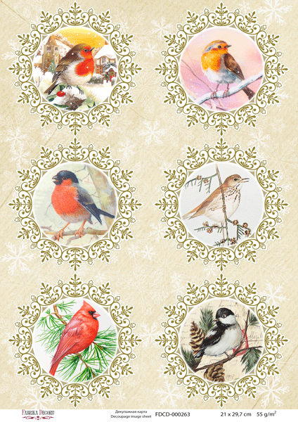 Decoupage card #0263, 21x30cm, Fabrika Decoru