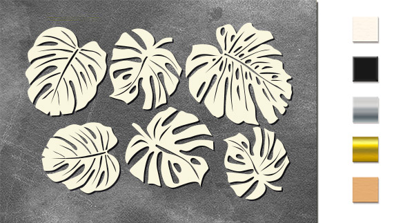 Chipboard embellishments set, Botany exotic #718