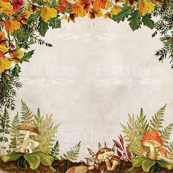 Double-sided scrapbooking paper set  Botany autumn 8"x8", 10 sheets - foto 5