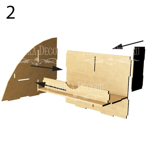 Настольный органайзер для кисточек, принадлежностей для рисования,  DIY набор #014 - Фото 3