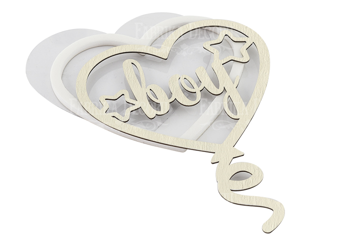 Shaker dimension set "Balloon heart boy" 11x14.4 cm 
