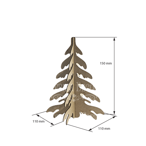 Заготовка для декорування "Новорічні ялинки-3шт" #113 - фото 3