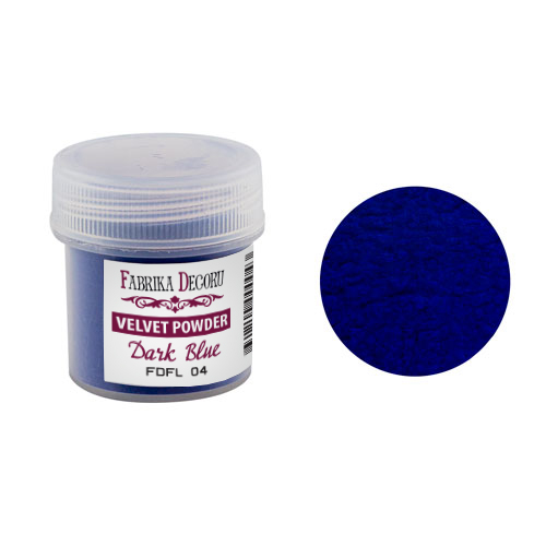 Samtpuder, Farbe Dunkelblau 20 ml - Fabrika Decoru