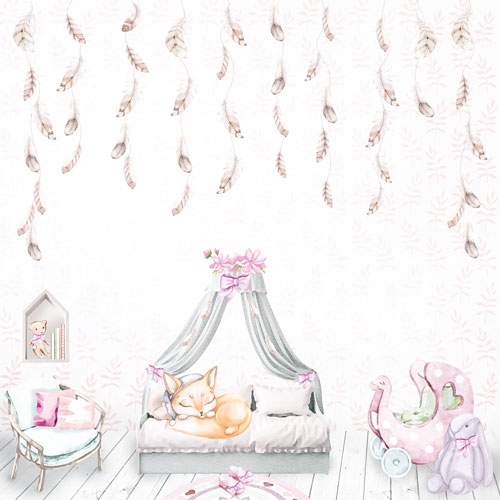 Doppelseitiges Scrapbooking-Papierset Lustiges Fuchsmädchen, 20,3 x 20,3 cm, 10 Blatt - foto 7  - Fabrika Decoru