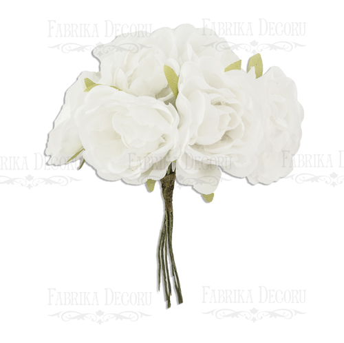  Bouquet of peonies white, 6pcs
