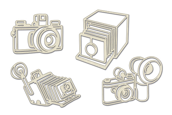 Spanplatten-Set Kameras #668 - Fabrika Decoru