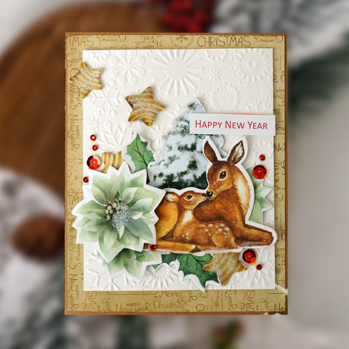 Zestaw DIY do stworzenia 6 kartek okolicznościowych "Hello Winter", 12 cm x 15 cm - foto 5  - Fabrika Decoru