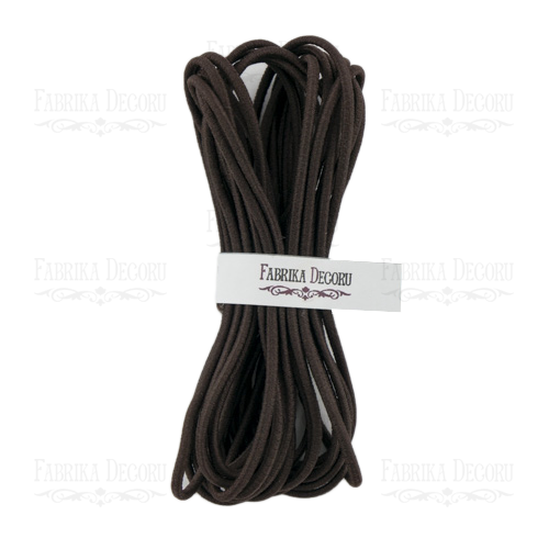 Elastic round cord, color Brown