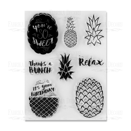 Silikonstempel-Set 8 Stück Größe 9 cm x 12 cm - Fabrika Decoru