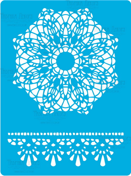 Stencil for crafts 15x20cm "Delicate lace 1" #184