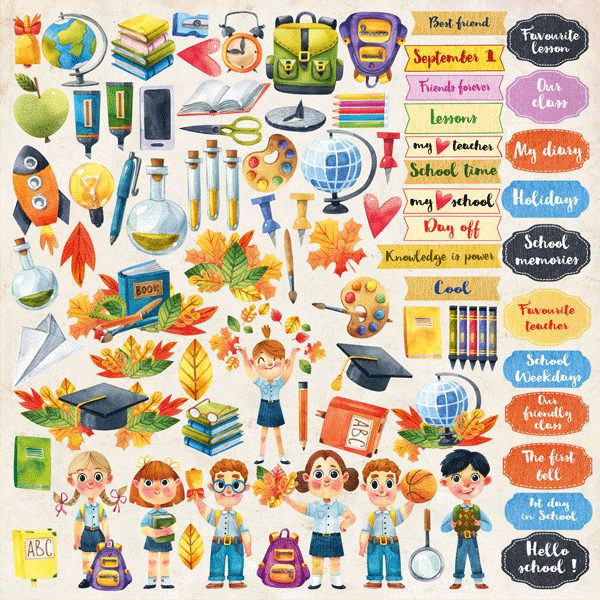 лист с картинками для вырезания back to school eng 30,5х30,5 см лист с картинками для вырезания back to school eng 30,5х30,5 см