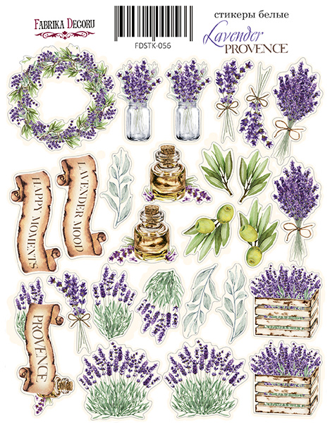 набор наклеек (стикеров) #056, "lavender provence"