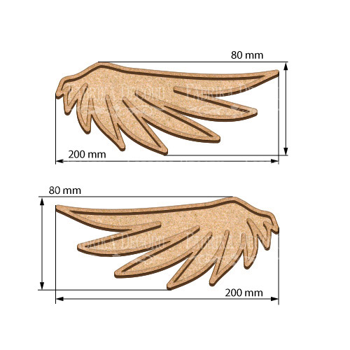  Art board Angel wings mini 20х8 cm - foto 0