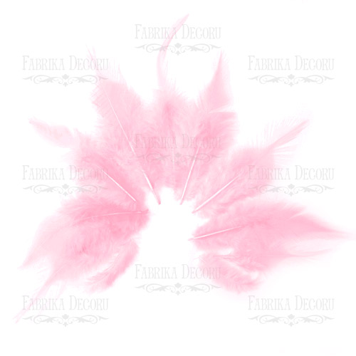 набор перьев с хвостиком "розовые"