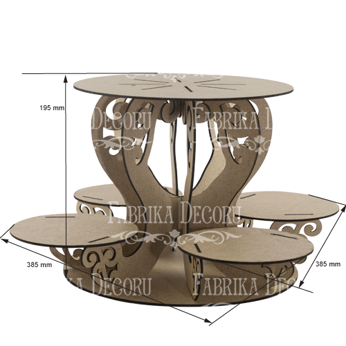 Torten-, Bonbon- und Muffinblech Schwäne, 385 х 385 х 195 mm, DIY-Set #065 - foto 1  - Fabrika Decoru