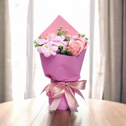 Bouquet of chrysanthemums, hydrangeas and roses “Pink Dreams” - foto 2